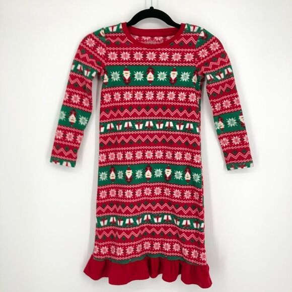 Flannel Christmas Nightgown Ruffle Hem - Picture 1 of 6